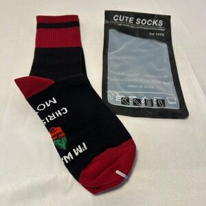 Funny‎ Christmas Socks "Do Not Disturb I'm Watching Movies" Novelty Gift NEW